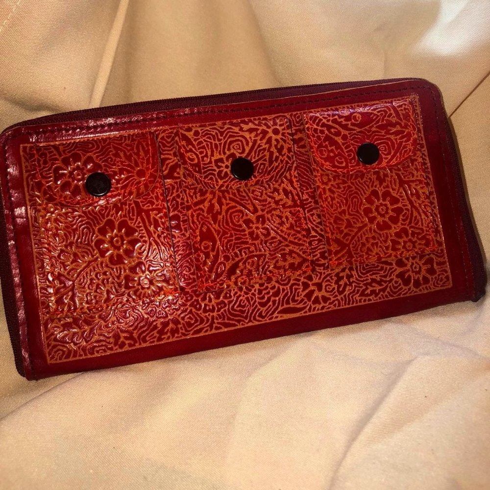 Leather hand bag wallet from mexico